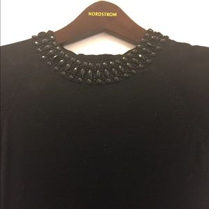 Elegant + sexy Black dress with jeweled collar